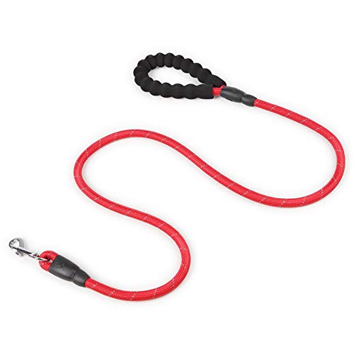 Hundeleine Kleine Hund Hundeleine Große Hunde Hund führt stark Slip Lead für Hunde Anti-Pull-Hundeleine Gepolsterte Hundeleine Dog Slip Lead red-a von hongyupu