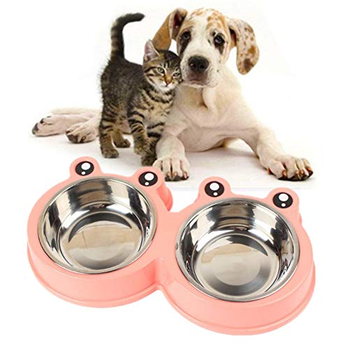 Katzennapf rutschfest Katzennapf Plastik Hundenäpfe Katzen Futternapf Rosa Hundenapf Katzen-Hundetrinknapf Hundenapf Edelstahl Katzen-Wasserschüssel pink,L von hongyupu