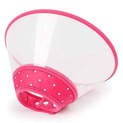 Schutzkragen Hundekragen Hundehalsband Katzenhalsbänder Kegel Einstellbare Haustiere Kegel Medizinische Halsbänder für Hunde Katzenschutzhalsband pink,L von hongyupu