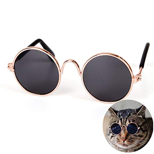 hongyupu Brille Hund Hundebrille Für Kleine Hunde Augenschutzbrille UV-Brille für Hund Faltbare Hundesonnenbrille Welpen Sonnenbrille Hundebrille Augenschutz Black von hongyupu