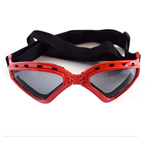 hongyupu Brille Hund Hundebrille Für Kleine Hunde Hundebrille Augenschutz Faltbare Hundesonnenbrille Gläser für Katzen Augenschutzbrille red von hongyupu