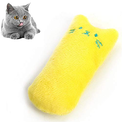 hongyupu Cat Toy Katzen Spielzeug Katzenfeder Spielzeug Interaktives Katzenspielzeug für Indoor-Katzen Katze Spielzeug Bälle Yellow von hongyupu