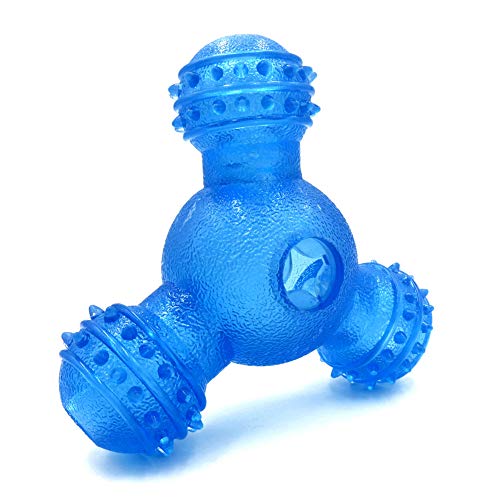 hongyupu Hunde Kauspielzeug Leckerli Ball Hundebiss Spielzeug Hundetraining Bälle Hundespielzeug für Langeweile Spender Pet Feeder Ball Blue von hongyupu