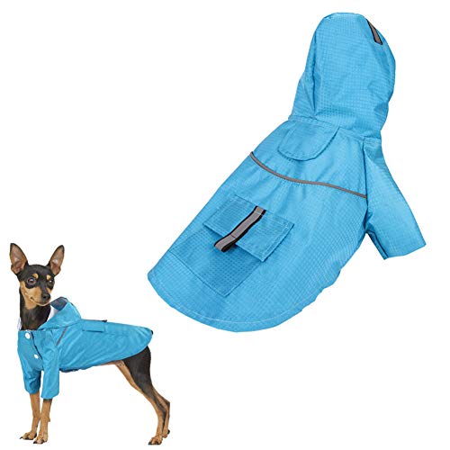 hongyupu Hunde Regenmantel Wasserdicht Hunderegenmantel Grosse Hunde Großer Hund Regenmantel Hundemäntel wasserdicht und warm Blue,L von hongyupu