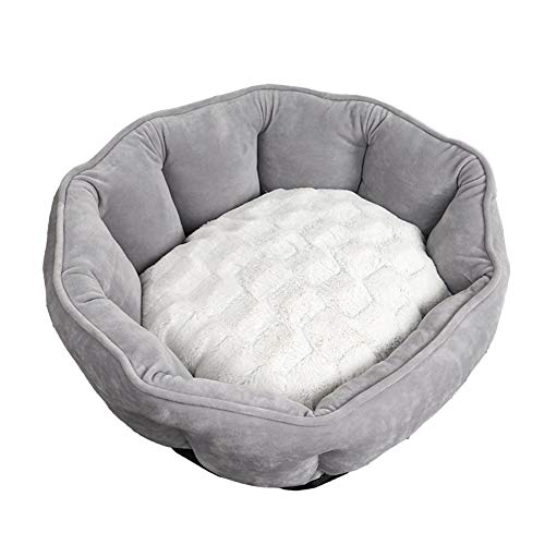 hongyupu Hundebett Hundehaus Für Drinnen Luxus Hundebett Hund Schlafsofa Haustiernest Günstige Hundebetten Warmes Hundebett Flauschiges Katzenbett 49X55,Grey von hongyupu