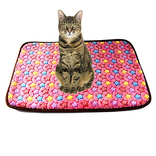 hongyupu Hundedecke Hundedecken Hundebett klein Hundebett Zubehör Hundebettwäsche Flauschige Katze Mat Hundekiste Mat Warme Hundedecke Luxus Hundebett pink,XL von hongyupu