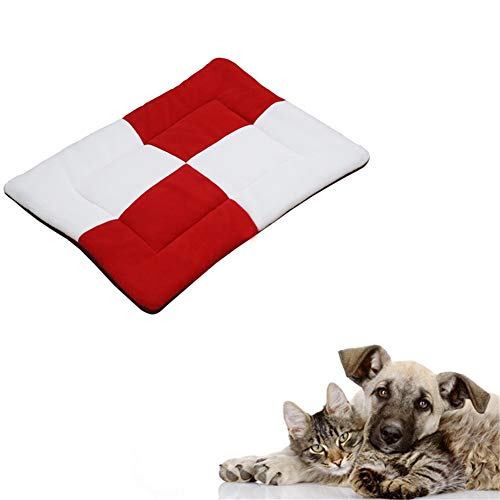 hongyupu Hundedecken Waschbar Kuscheldecke Hund Flauschige Katze Mat Katzendecke Weiche Decke Hundebett klein Welpenbett Kätzchenbett Katzenbetten red,l von hongyupu