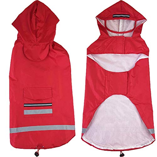 hongyupu Hunderegenmantel Für Kleine Hunde Regenmantel Hunde Klein Regenmantel für Hunde Wasserdichter Regenmantel für Hunde red,4XL von hongyupu