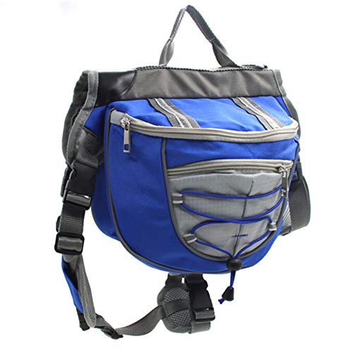 hongyupu Hunderucksack Hundetasche Haustier Tasche für Hund Haustier Schultasche Hundereisetasche Dogs Self Rucksack Hunderucksack Verstellbarer Hunderucksack Blue,L von hongyupu