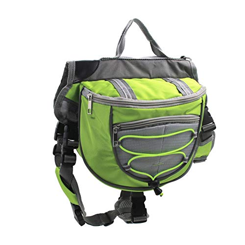 hongyupu Hunderucksack Hundetasche Haustier Tasche für Hund Haustier Schultasche Hundereisetasche Dogs Self Rucksack Hunderucksack Verstellbarer Hunderucksack Green,L von hongyupu