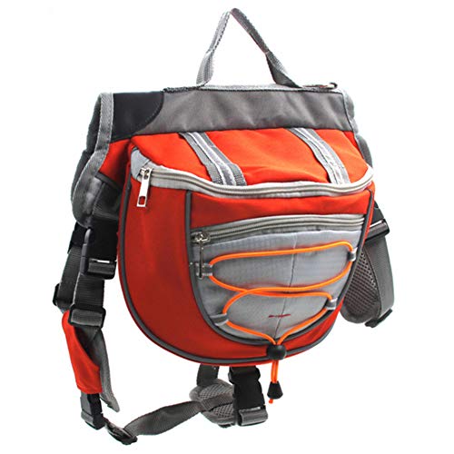 hongyupu Hunderucksack Hundetasche Haustier Tasche für Hund Haustier Schultasche Hundereisetasche Dogs Self Rucksack Hunderucksack Verstellbarer Hunderucksack orange,M von hongyupu