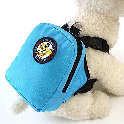 hongyupu Hundetasche Hunderucksack Haustier Tasche für Hund Hunderucksack Hundegehzubehör Hundecampingzubehör Hundereisetasche Verstellbarer Hunderucksack Blue,L von hongyupu