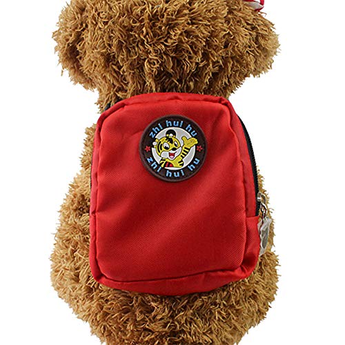 hongyupu Hundetasche Hunderucksack Haustier Tasche für Hund Hunderucksack Hundegehzubehör Hundecampingzubehör Hundereisetasche Verstellbarer Hunderucksack red,S von hongyupu