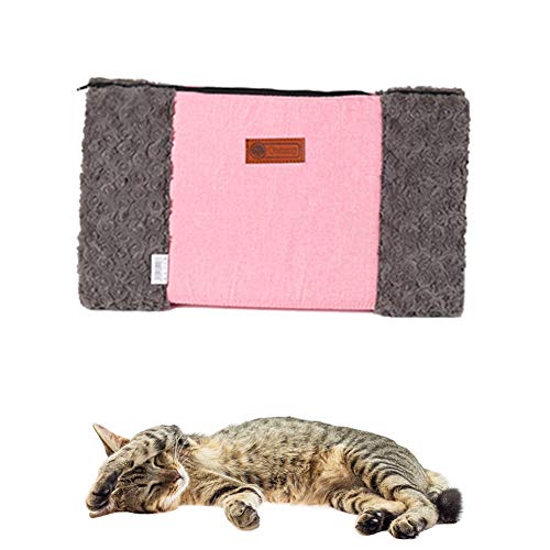 hongyupu Katzendecke Hundedecken Waschbar Luxus Hundebett Haustierbett Haustier-Auflage Kätzchenbett Hundebett Zubehör Flauschige Katze Mat Welpenbett pink von hongyupu