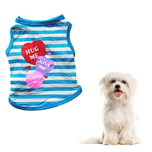 hongyupu Sommer Hunde Klamotten hundekleidung Sommer Haustier-Kleidung Hundemantel Hundemäntel für den Sommer Französische Bulldogge Kleidung Blue,m von hongyupu