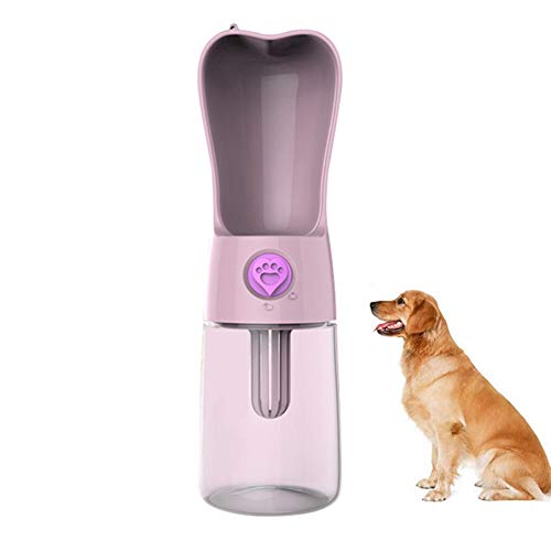 hongyupu Tragbare Haustier Wasserflasche Trinkflasche Hund Hundewasserflaschen-Zufuhr Tragbare Hundewasserflasche Reisewasserflasche Für Hunde pink von hongyupu