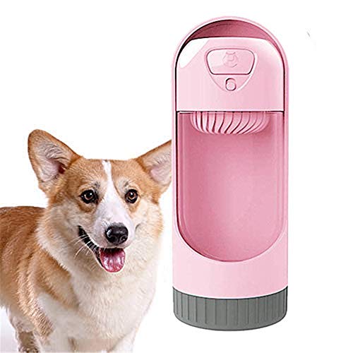 hongyupu Tragbare Haustier Wasserflasche Trinkflasche Hunde für Unterwegs Tragbare Hundewasserflasche Hundereisezubehör Auslaufsichere Hundetrinkflasche pink von hongyupu