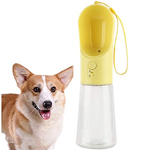 hongyupu Tragbare Haustier Wasserflasche Trinkflasche Hunde für Unterwegs Tragbare Hundewasserflasche Hundetrinkwasserflasche Hundereisezubehör Yellow von hongyupu