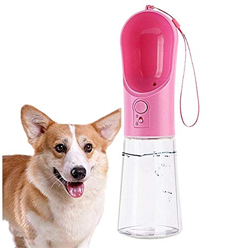 hongyupu Tragbare Haustier Wasserflasche Trinkflasche Hunde für Unterwegs Tragbare Hundewasserflasche Hundetrinkwasserflasche Hundereisezubehör pink von hongyupu