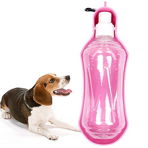 hongyupu Trinkflasche Hunde für Unterwegs Tragbare Haustier Wasserflasche Hundetrinkwasserflasche Hundewasserflaschen-Zufuhr Hundereisezubehör pink,500ml von hongyupu