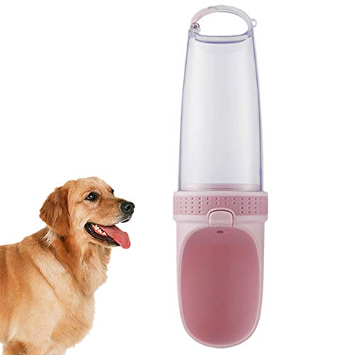 hongyupu Wasserflasche Hund Unterwegs Trinkflasche Hunde für Unterwegs Pet Outdoor Travel Wasserspender Hundereisezubehör Hundetrinkwasserflasche pink von hongyupu