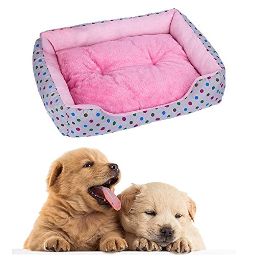 hongyupu hundebetten für mittlere Hunde katzenbett Kätzchenbett Katzenhöhle Hund Schlafsofa Flauschiges Katzenbett Kleines Katzenbett Haustiernest Gray dots,m von hongyupu