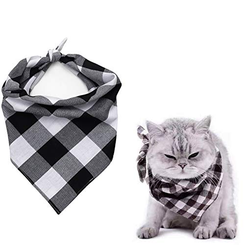 hongyupu hundehalstuch Hunde halstücher Hundebekleidung Rotes Kopftuch Hund Mohn Bandana Haustier Schal Bandana für Hund Katzenbandana für Geburtstagsgeschenk Black White,l von hongyupu