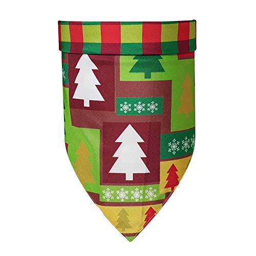 hongyupu hundehalstuch katzenhalstuch Katzenbandana für Geburtstagsgeschenk Hundezubehör für kleine Hunde Rotes Kopftuch Haustier Schal Dreieck Hund Bandana 68X47,Tree von hongyupu