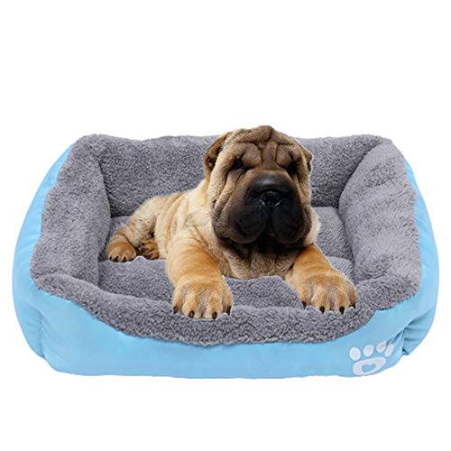 hundebett Grosse Hunde hundebett kleine Hunde Haustierbetten Für Katzen Hundebett Plüsch Hundebett Warmes Hundebett Kleines Katzenbett Blue,XXL von hongyupu