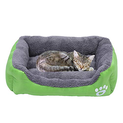 hundebett Grosse Hunde hundebett kleine Hunde Haustierbetten Für Katzen Hundebett Plüsch Hundebett Warmes Hundebett Kleines Katzenbett Green,XXL von hongyupu