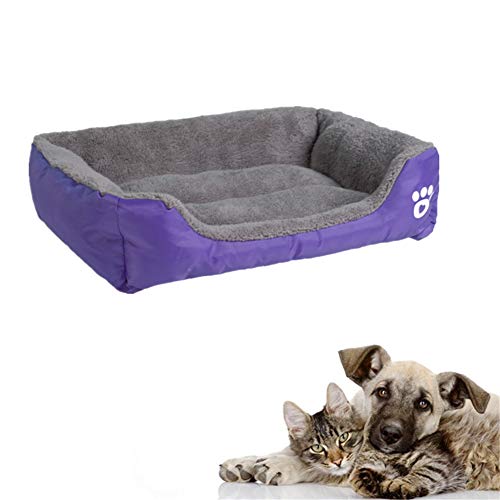 hundebett Grosse Hunde hundebett kleine Hunde Haustierbetten Für Katzen Hundebett Plüsch Hundebett Warmes Hundebett Kleines Katzenbett Purple,XL von hongyupu