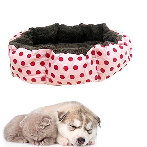 hundebett Grosse Hunde katzenbett Haustierbetten Für Hunde Kätzchenbett Warmes Hundebett Plüsch Hundebett Hundebett klein Haustiernest pink,l von hongyupu