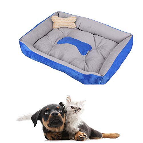 hundebett Grosse Hunde katzenbett Katzenhöhle Kätzchenbett Hund Schlafsofa Flauschiges Hundebett Plüsch Hundebett Flauschiges Katzenbett Blue,l von hongyupu