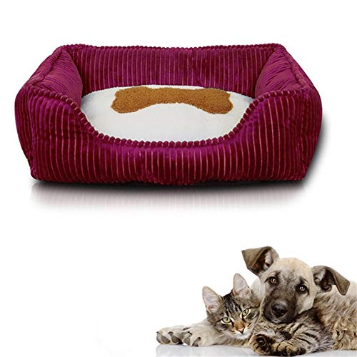 hundebett kleine Hunde hundebetten Flauschiges Hundebett Haustierbetten Für Katzen Hundebett Hund Schlafsofa Plüsch Hundebett Warmes Hundebett red,l von hongyupu