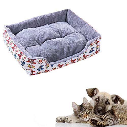 hundebetten für mittlere Hunde katzenbett Kätzchenbett Katzenhöhle Hund Schlafsofa Flauschiges Katzenbett Kleines Katzenbett Haustiernest Cartoon Horse Gray,m von hongyupu