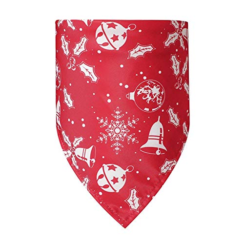 katzenhalstuch Halstuch Hund Weihnachten Hund Bandana Weihnachten Katze Bandana Kragen Katzenbandana für Geburtstagsgeschenk Bandana für Hund 63X42,red von hongyupu