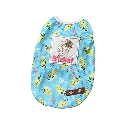 huahuajia Sommer Hunde Klamotten hundekleidung Sommer Haustier-Kleidung Kleidung für Hunde Kätzchen Kleidung Welpenkleidung Hundekleidung für kleine Hunde 3X-Large,Blue von huahuajia