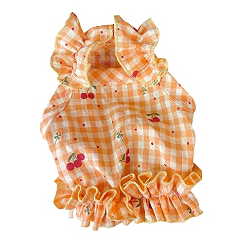 hundekleid Katzenkleid Hundekleidung Brautkleider für Hund Prinzessin Hundekleid Bling Hundekleid Rock für kleinen Hund Hundekleid für große Hunde 32,orange von huahuajia