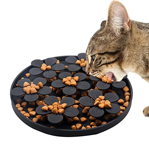 Silikon Leckkissen für Haustiere | Katze Slow Feeders Likmatte,Langsamer Feeder und Anti-Rutsch-Design, beruhigende Hundebehandlungsmatte Hundekattraining, perfekt für Joghurt, Erdnussbutter Huiba von huiba