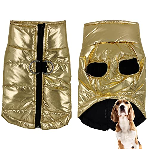 Warme Hundejacke, Wasserdichte reflektierende Hundejacke für kaltes Wetter, Hundeweste Wintermantel Warme Hundebekleidung für kaltes Wetter Hundemantel für kleine bis mittelgroße große Hunde Abbto von huiba