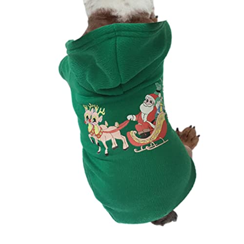 huiba Hundeweihnachtskleidung - Nettes Haustier Warme Jacke Weste Mäntel | Weihnachts-Outfits für kleine Hunde, Haustier-Weihnachtsmann-Anzug, Hunde-Hoodies für kleine Hunde und Katzen Abbto von huiba