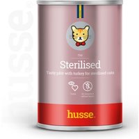 husse Sterilised Pastete 24 Dosen je 400 g. ausgewogene Mahlzeit mit Taurinzusatz für sterilisierte Katzen von husse