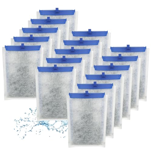 hygger HG137-10W Bio-Bag Filterkartuschen für Aquarium:16 Pack Aquarium Ersatzfilterkartuschen von hygger