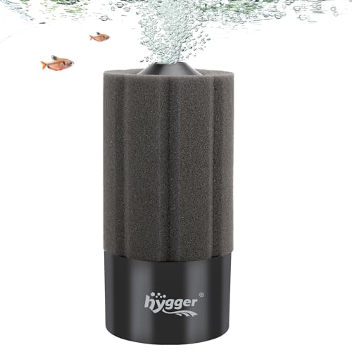 hygger Aquarium-Schwammfilter für Aquarien, 20-55 Gallonen, für die Zucht von Frittieren, Garnelen, Schnecken, Betta, luftbetriebener Filter mit wiederverwendbarem biochemischem Ball, Ersatzschwamm, von hygger