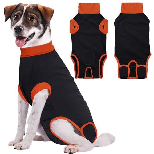 iBuddy Chirurgischer Genesungsanzug für Hunde, professionelles Haustier-Wundbandagen für Männer und Frauen, Anti-Lecken, atmungsaktives Hunde-Shirt von iBuddy