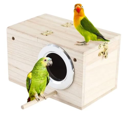 iDMRURvm Vogelzuchtbox Nistkasten Vogelzucht Brutkasten Vogelhaus für Wellensittich Exoten Papagei Sittich (set 3) von iDMRURvm