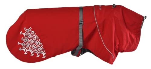 iEnergy™ LUN Hunderegenmantel Hunde Regenjacke windabweisender, ultraleichter und reflektierender Hundemantel für trockene, sichere Gassigänge, Wandern (Rot, Extra Groß) von iEnergy