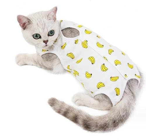 iFCOW Cat Surgery Recovery Suit, Cat Recovery Suit for abdominal wounds or skin diseases Body Suit Post Surgery Anti Lecken Pyjama Suit for Cats Kittens Puppy von iFCOW