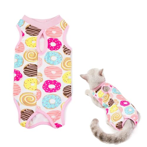 iFCOW Cat Surgery Recovery Suit, Cat Recovery Suit for abdominal wounds or skin diseases Body Suit Post Surgery Anti Lecken Pyjama Suit for Cats Kittens Puppy von iFCOW