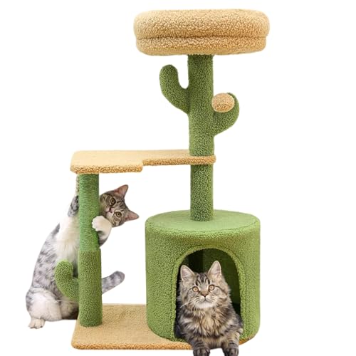 iFCOW Kaktus Kratzbaum Turm mit Kratzbaum und Sitzstange oben 80cm Kletterturm für kleine mittelgroße Katzen iFCOW Kaktus Kratzbaum Turm mit Kratzbaum und Sitzstange oben 80cm Kletterturm für kleine mittelgroße Katzen von iFCOW